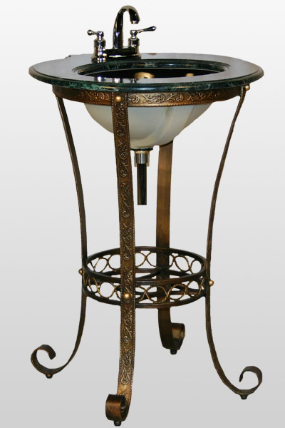 Single Sink Pedestals | Bath Sink Consoles |Wrought Iron Stands