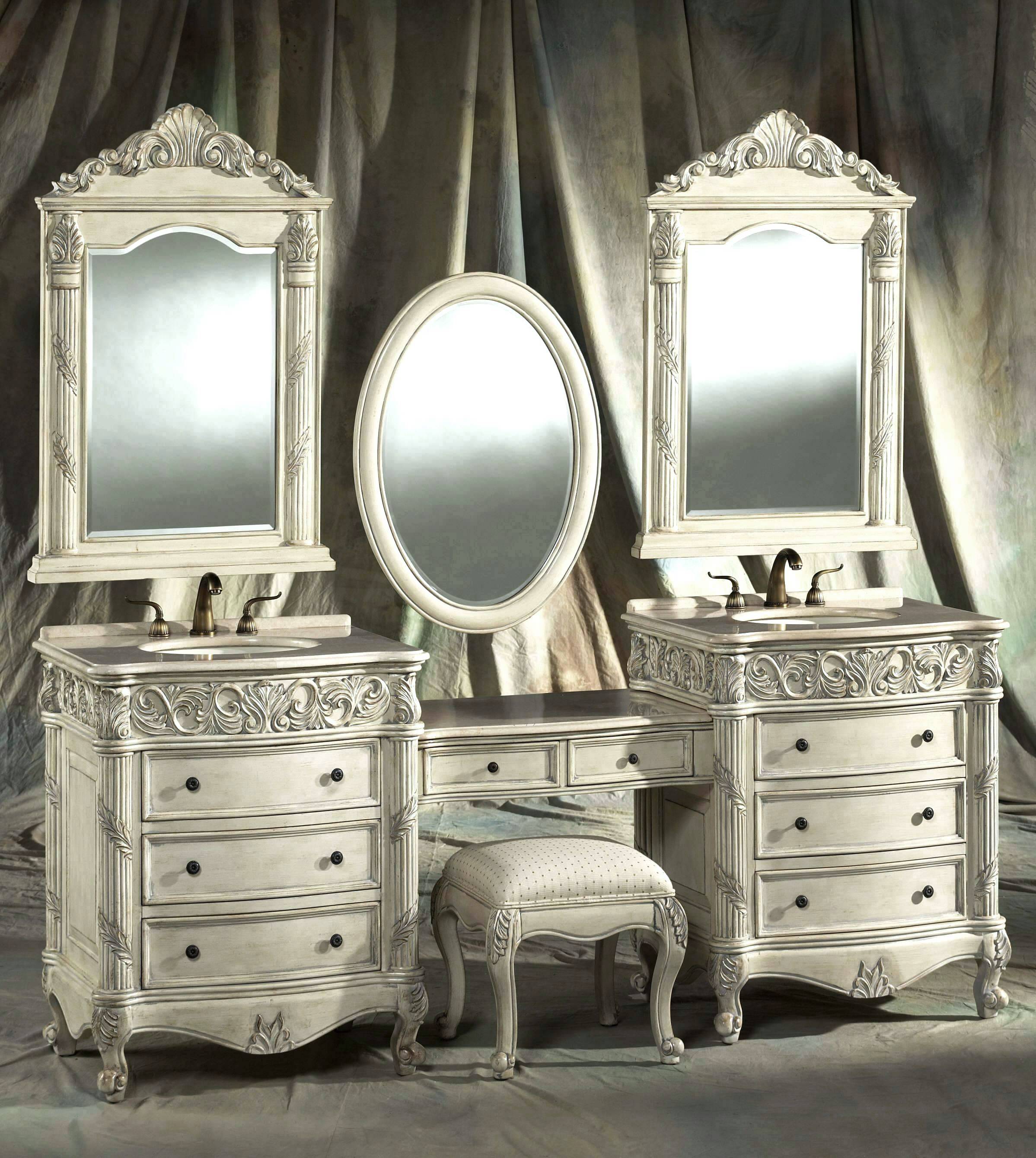 87Inch Double Vanities  Vanity Makeup Stool