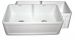 WHFLCON3318 33" Double Bowl Reversible Fireclay Farmhouse Kitchen Sink