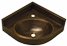 Corner Bath Sink - Wall Mount 16 Gauge Copper Corner Lavatory in Oil Rubbed Bronze