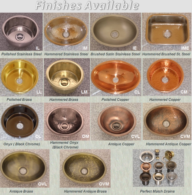 Corner Copper Sinks