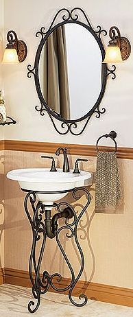 Single Sink Pedestals Bath Sink Consoles Wrought Iron Stands