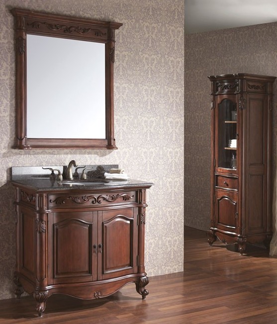 Aria 32'' Oak Vanity - Bathroom Cabinet & Mirror - VanitySale