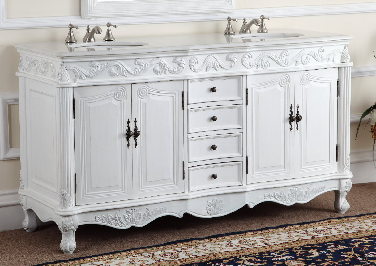 64inch Perth Vanity 64in Double Vanity 64in Traditional Bath Cabinet