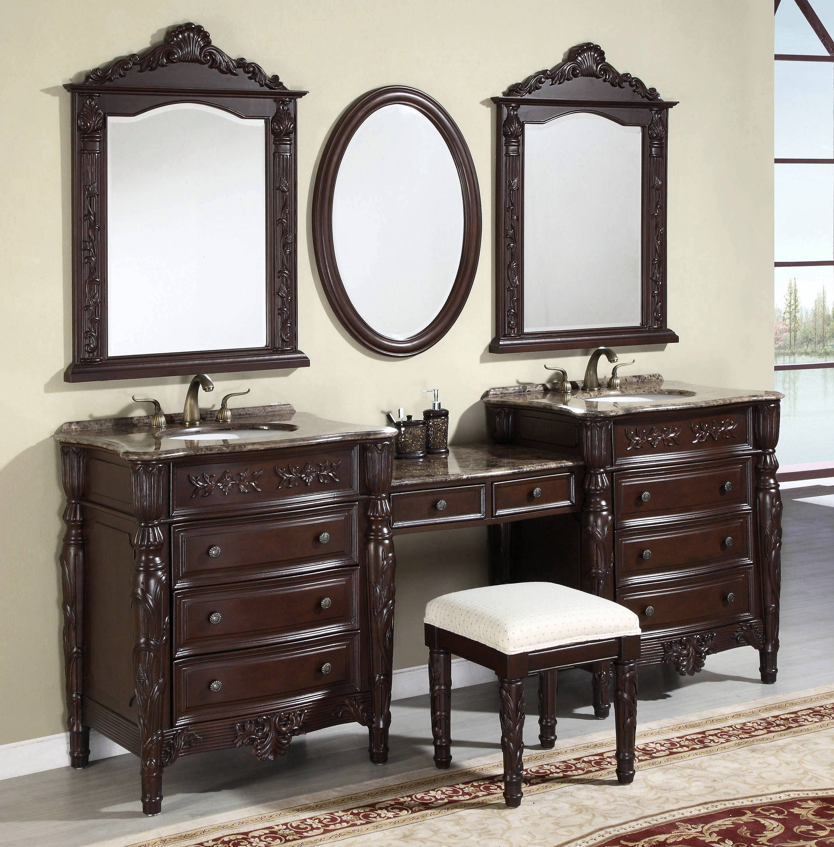 87 Inch Double Vanities