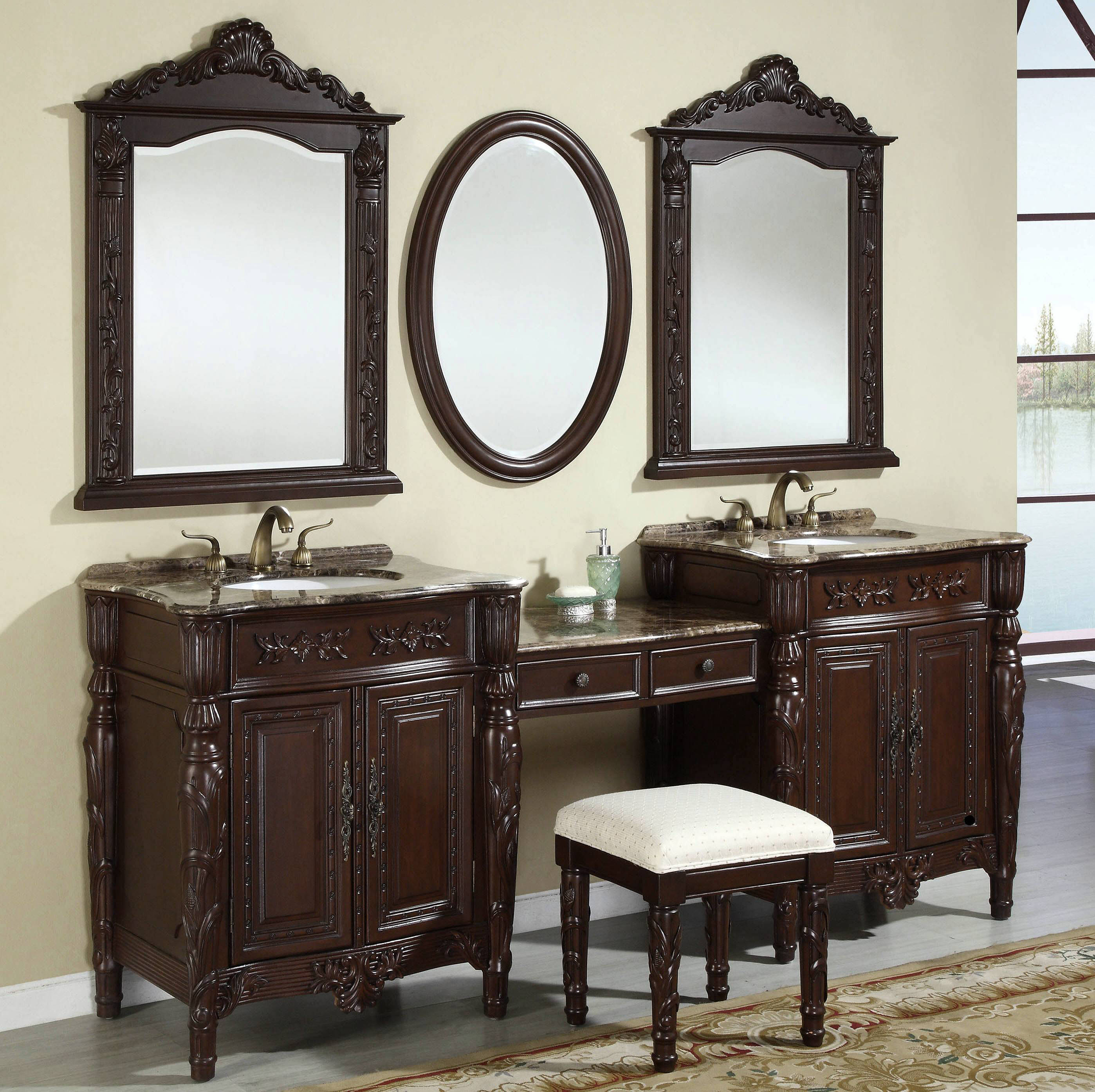 87 Inch Double Vanities