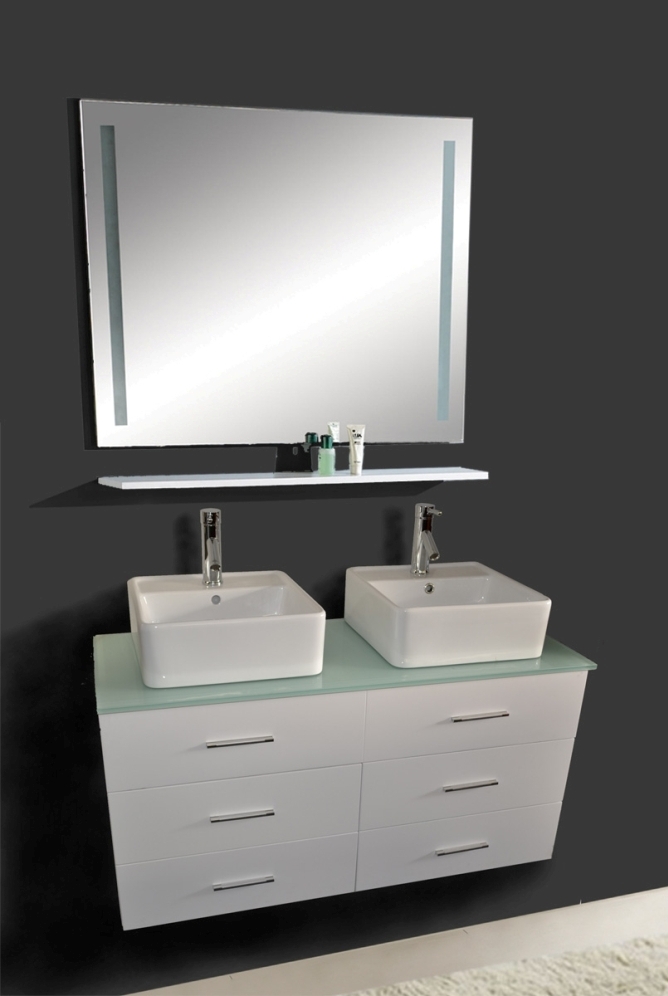 47 Inch Hunter Vanity Wall Hung Vanity White Sink Vanity