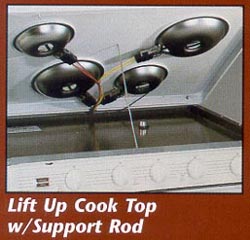 Lift Up Cook Top with Support Rod